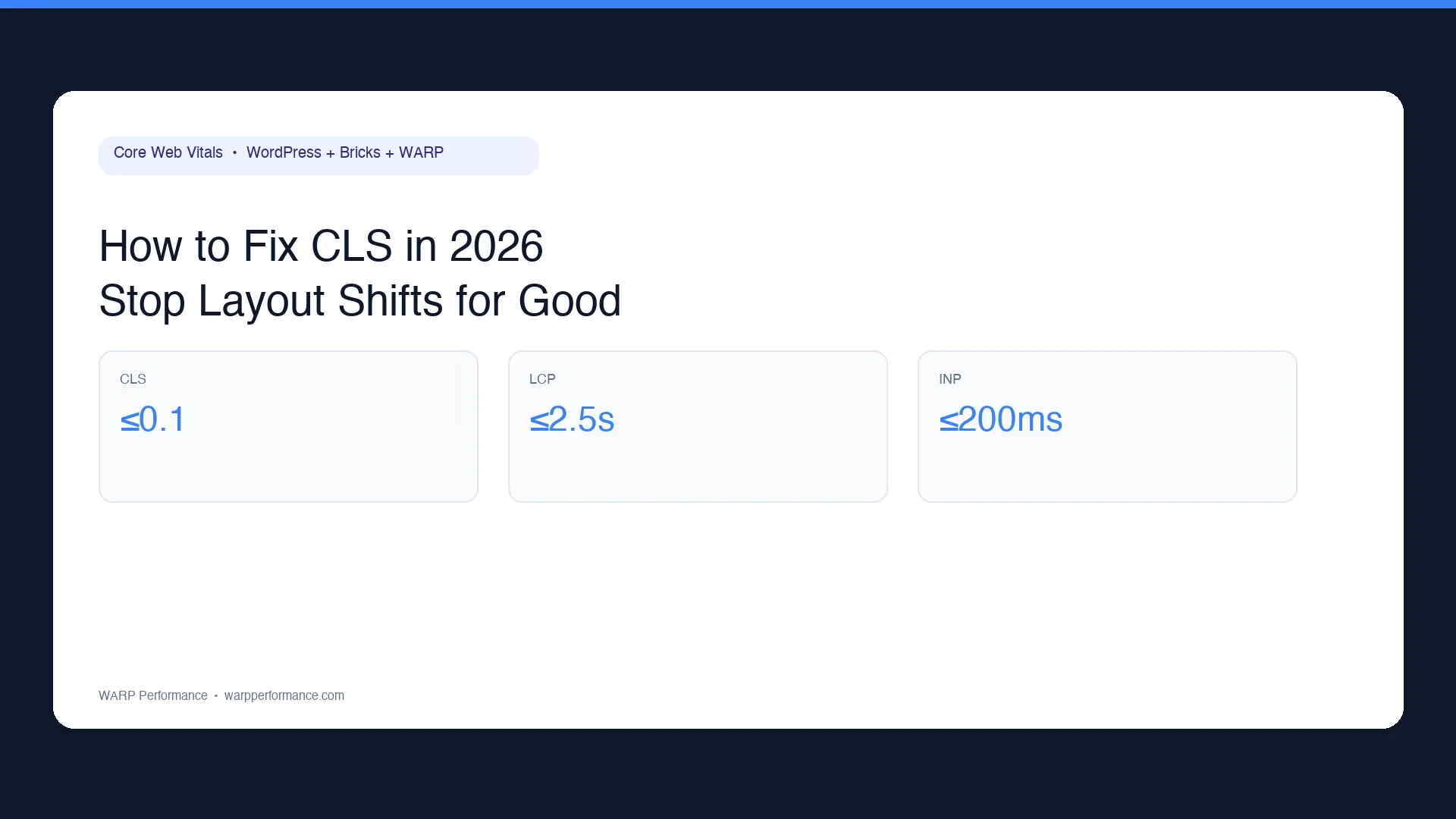 How to Fix CLS in 2026 featured: stop layout shifts